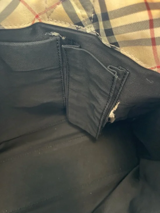 BURBERRY Nova Check Blue Label Nylon Hand Bag - Picture 13 of 16